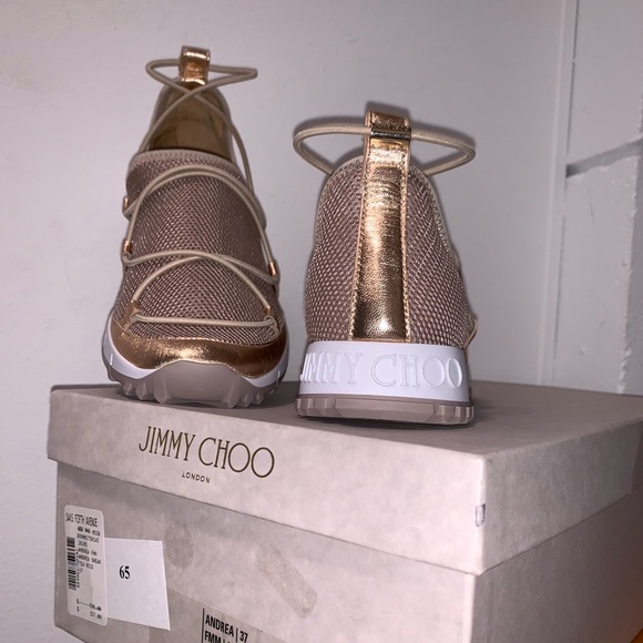 Jimmy Choo Shoes - JIMMY CHOO rose gold sneakers LIKE NEW IN THE BOX